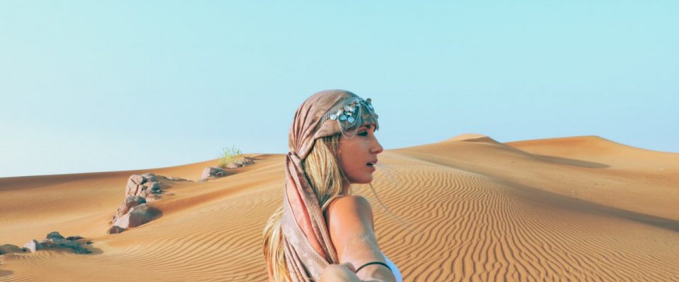 Woman in the desert