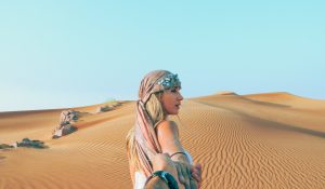 Woman in the desert