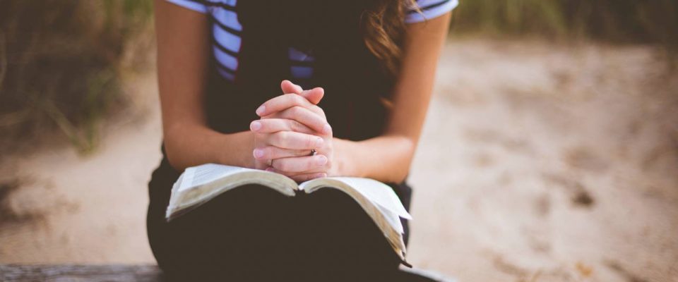 Girl sitting and reading book